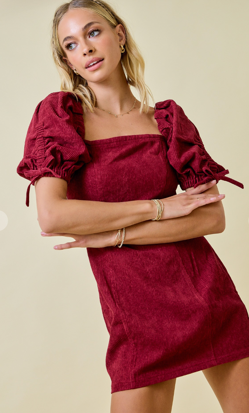 Turning Heads Corduroy Dress