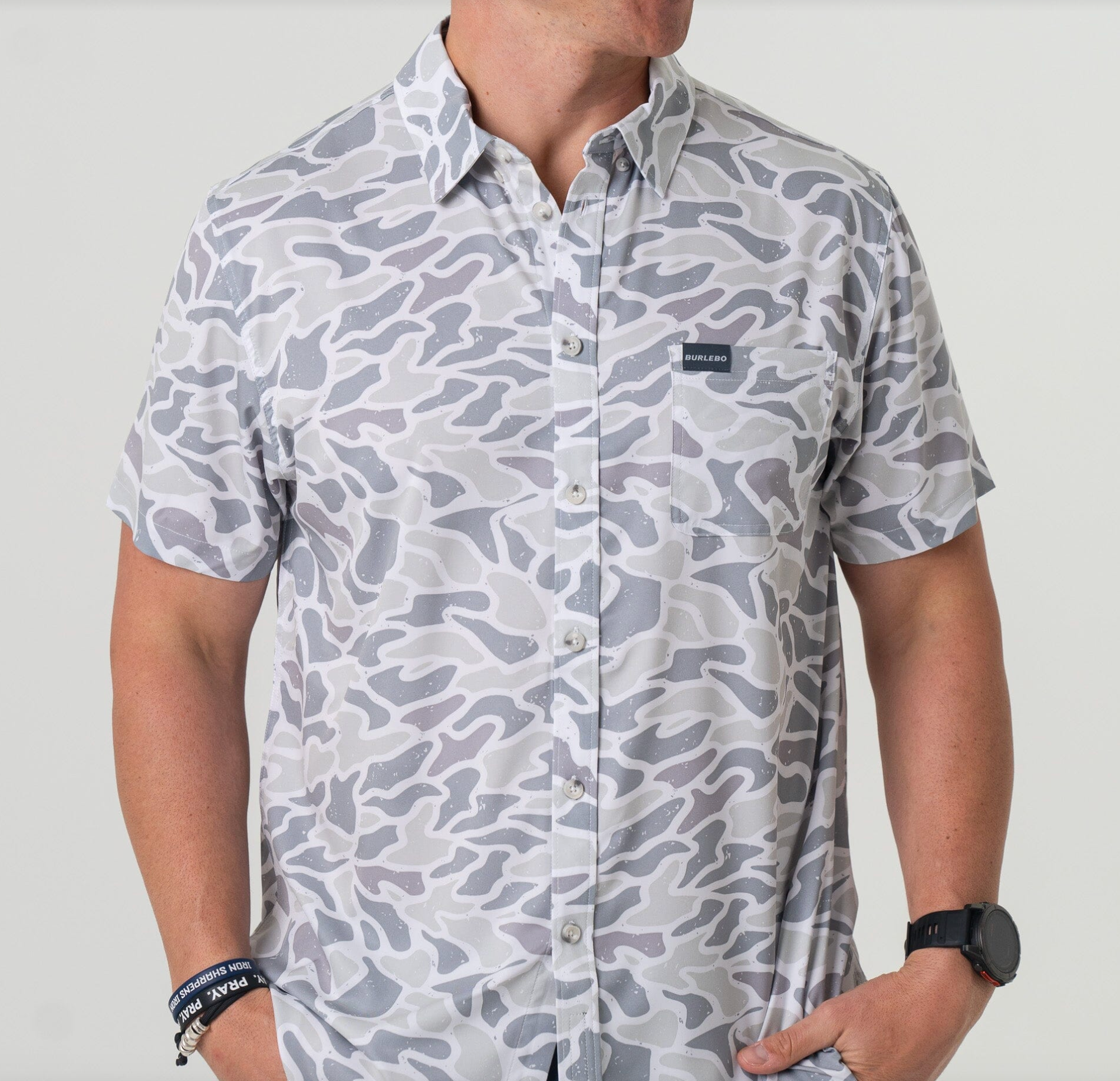 Performance Button-Up - White Camo