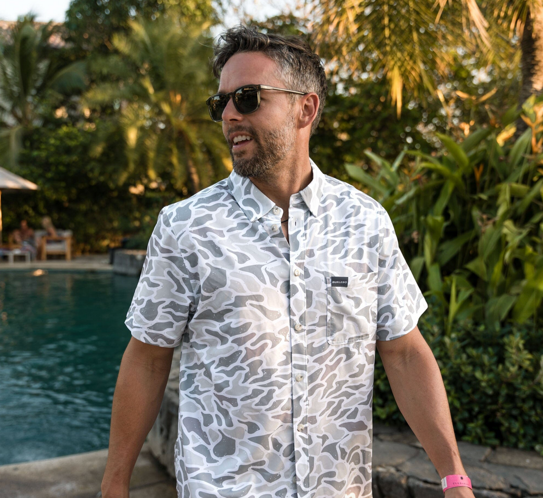 Performance Button-Up - White Camo