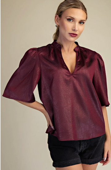 Textured And Shine Top