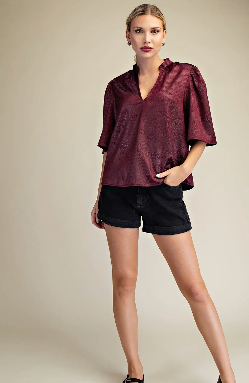 Textured And Shine Top
