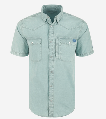 Cinco Ranch Western Acid Washed Short Sleeve Shirt