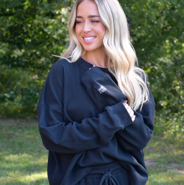 LuLu Mac Waffle Top | Black