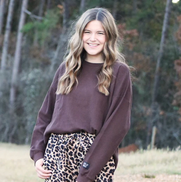 LuLu Mac Waffle Top | Brown