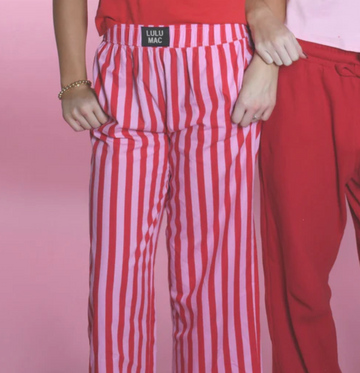 LuLu Mac Past Red/Pink Striped Pants