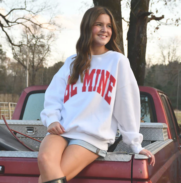 LuLu Mac Sweatshirt | White/Red Puff