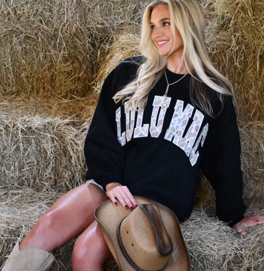 LuLu Mac Sweatshirt | Black | Camo