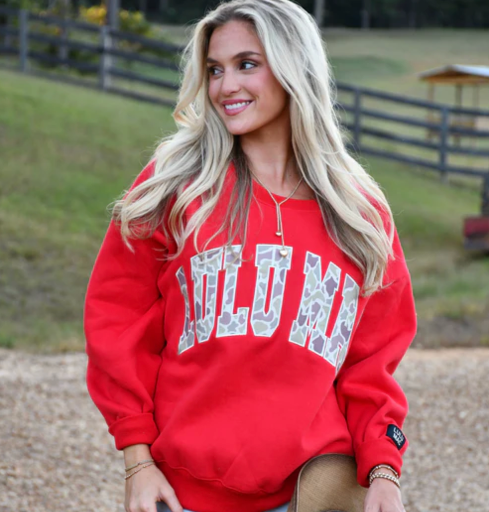 LuLu Mac Sweatshirt | Red | Camo