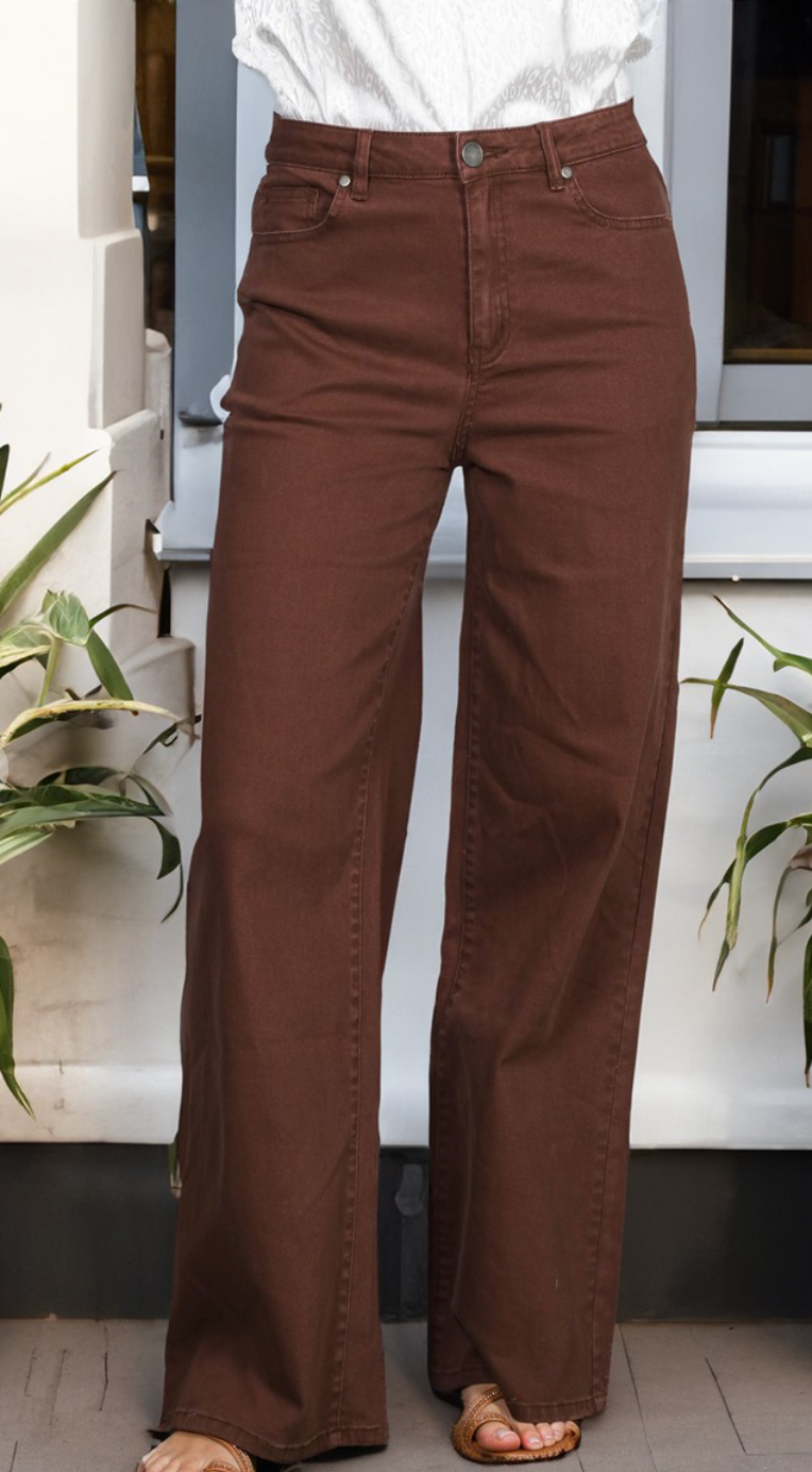 High Waisted Brown Pants