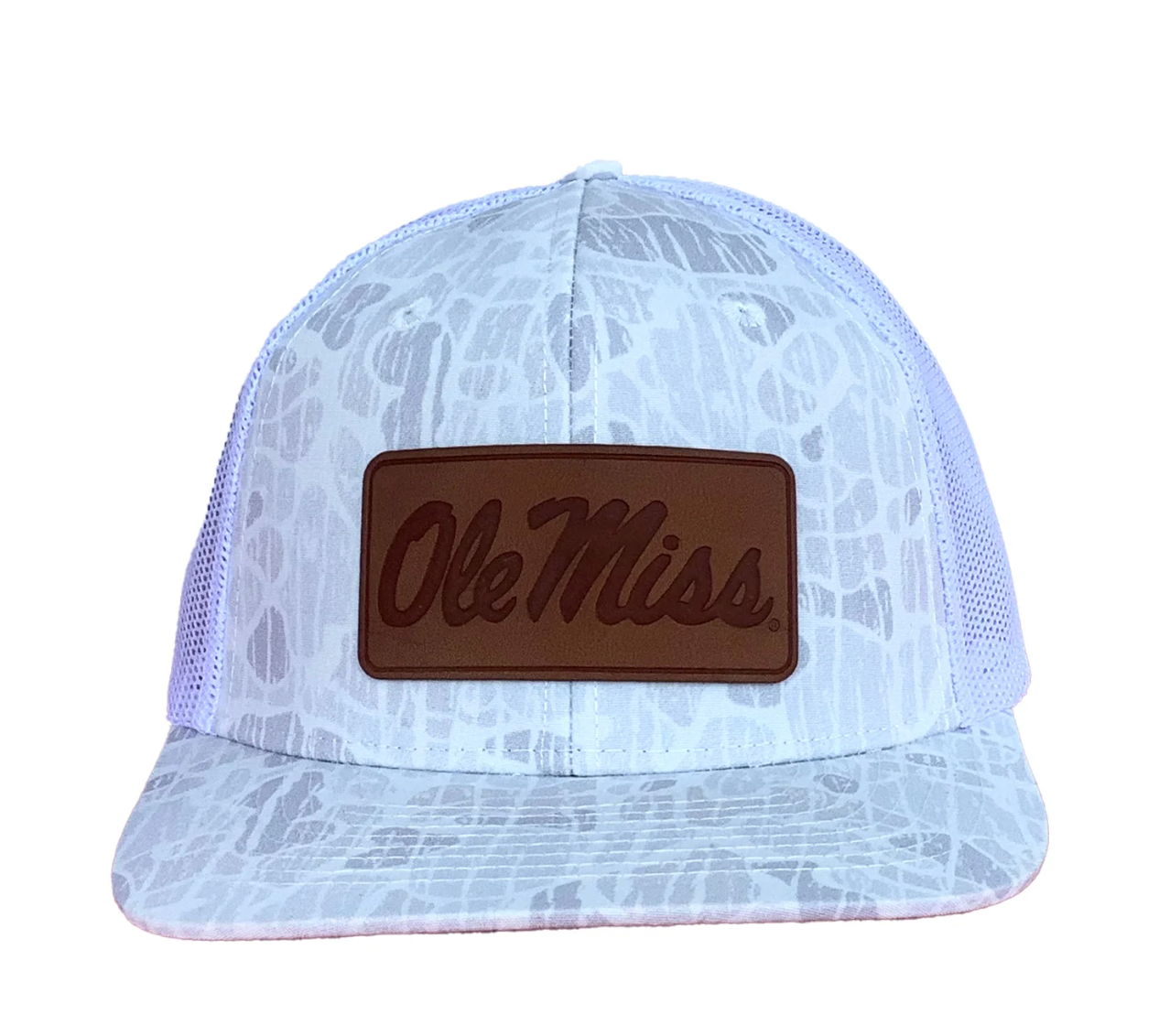 Ole Miss Script Leather Patch 6P Hat