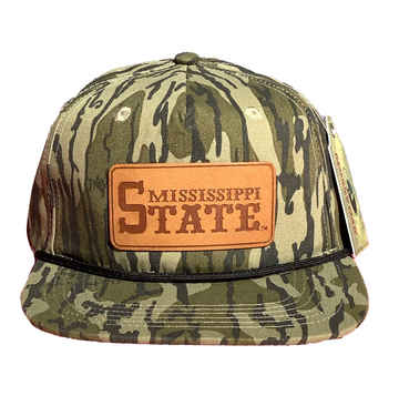 Msu Camo Ms State Leather Patch Rope Hat