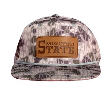 Msu Camo Ms State Leather Patch Rope Hat
