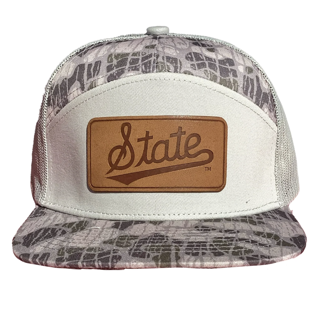 Msu Script Leather Patch 7P Hat