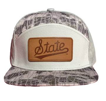 Msu Script Leather Patch 7P Hat