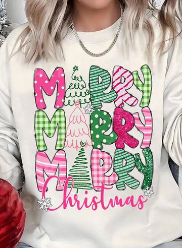 "Merry, Merry, Merry" Christmas Sweatshirt