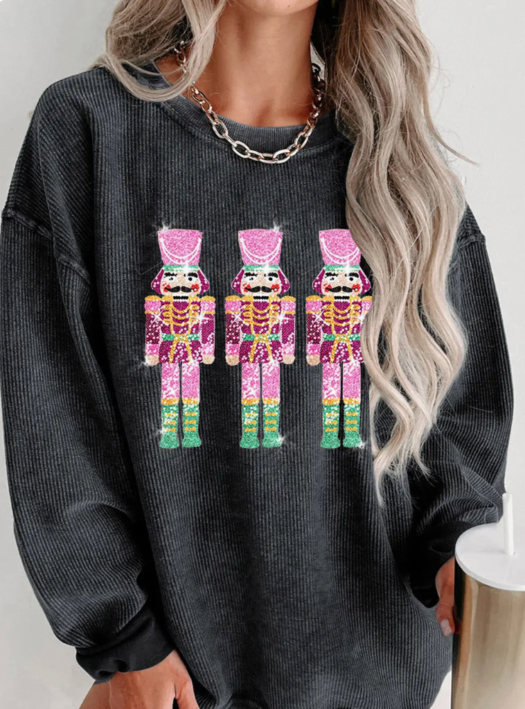Sequined Nutcrackers Sweatshirt
