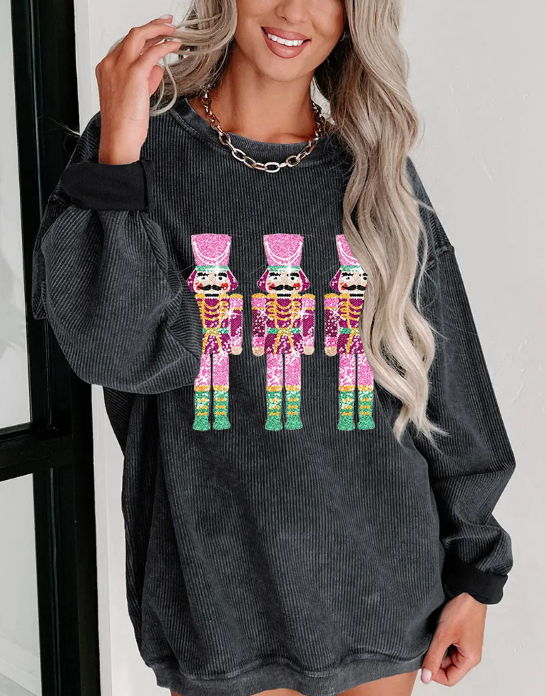 Sequined Nutcrackers Sweatshirt