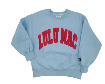 LuLu Mac Sweatshirt | Baby Blue/Red