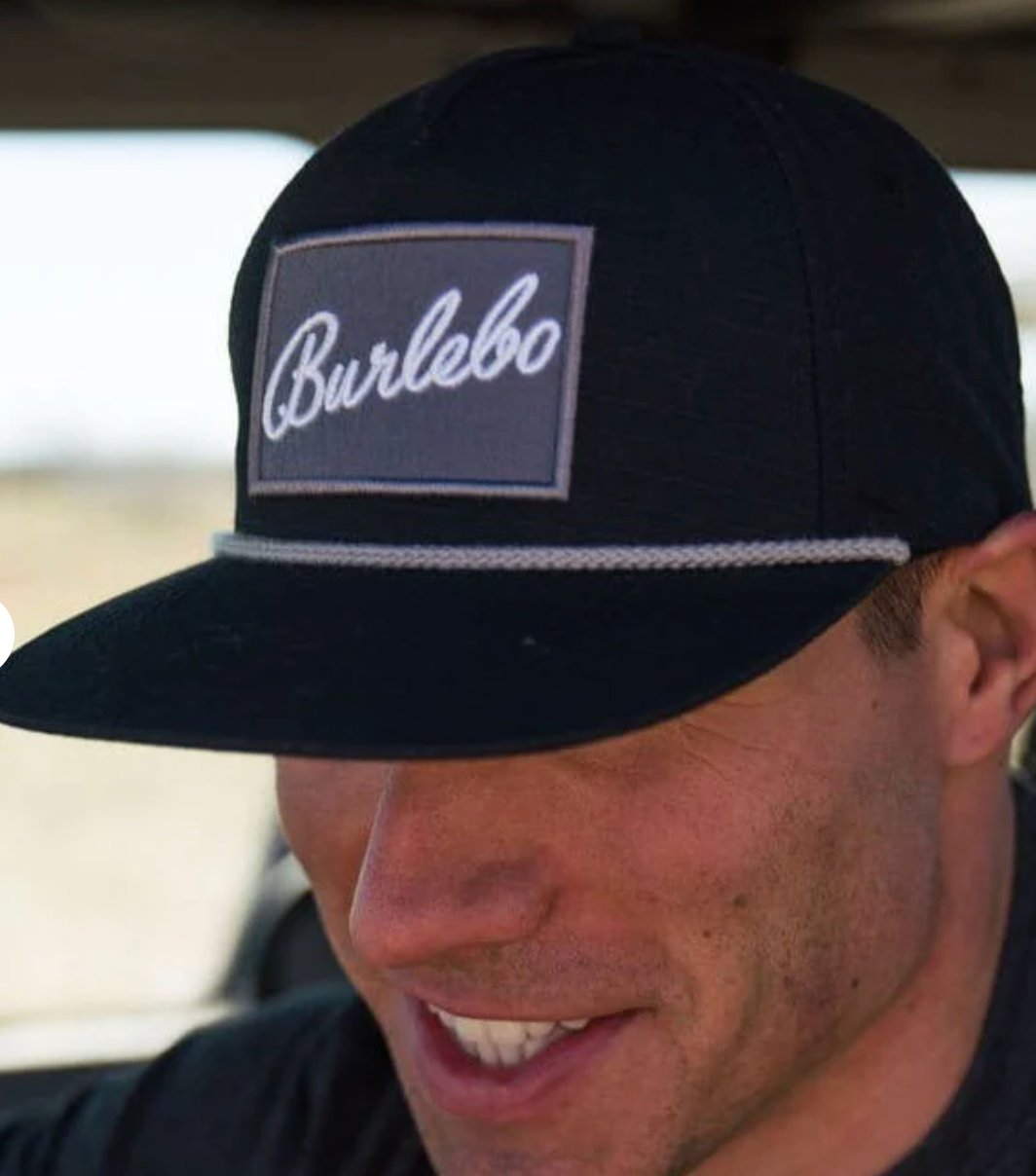 Cap - BURLEBO Grey Patch - Black