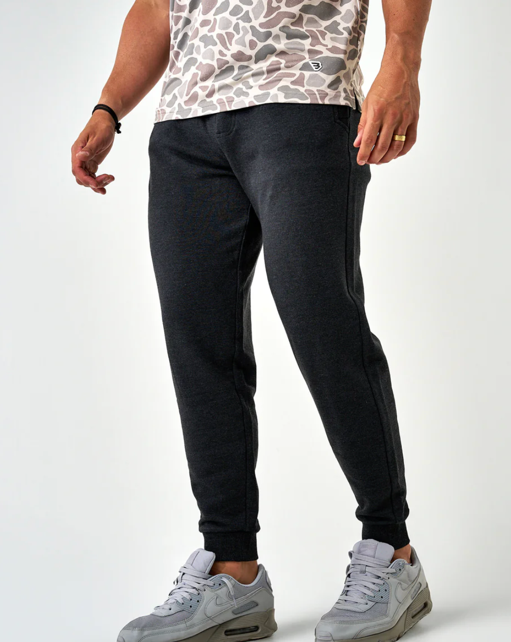 Fleece Jogger - Heather Black