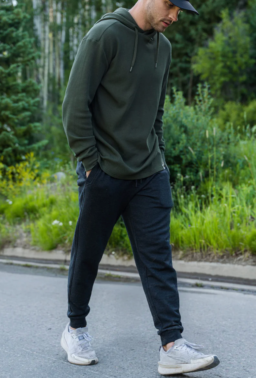 Fleece Jogger - Heather Black