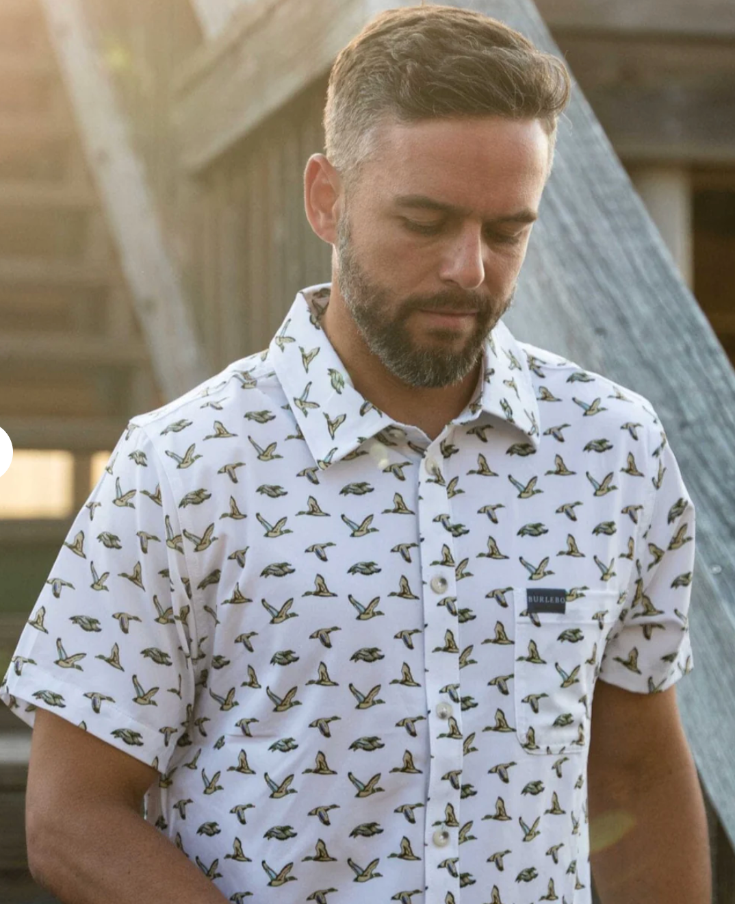 Performance Button Up - Flying Mallard Ducks