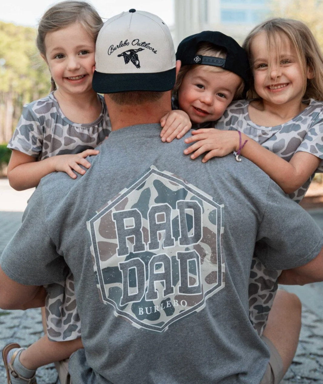 Rad Dad Deer Camo - Dark Heather Grey