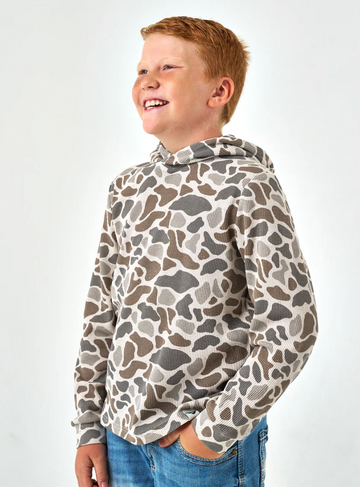 Youth - Thermal Hoodie - Classic Deer Camo