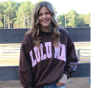 LuLu Mac Sweatshirt | Brown/Light Pink