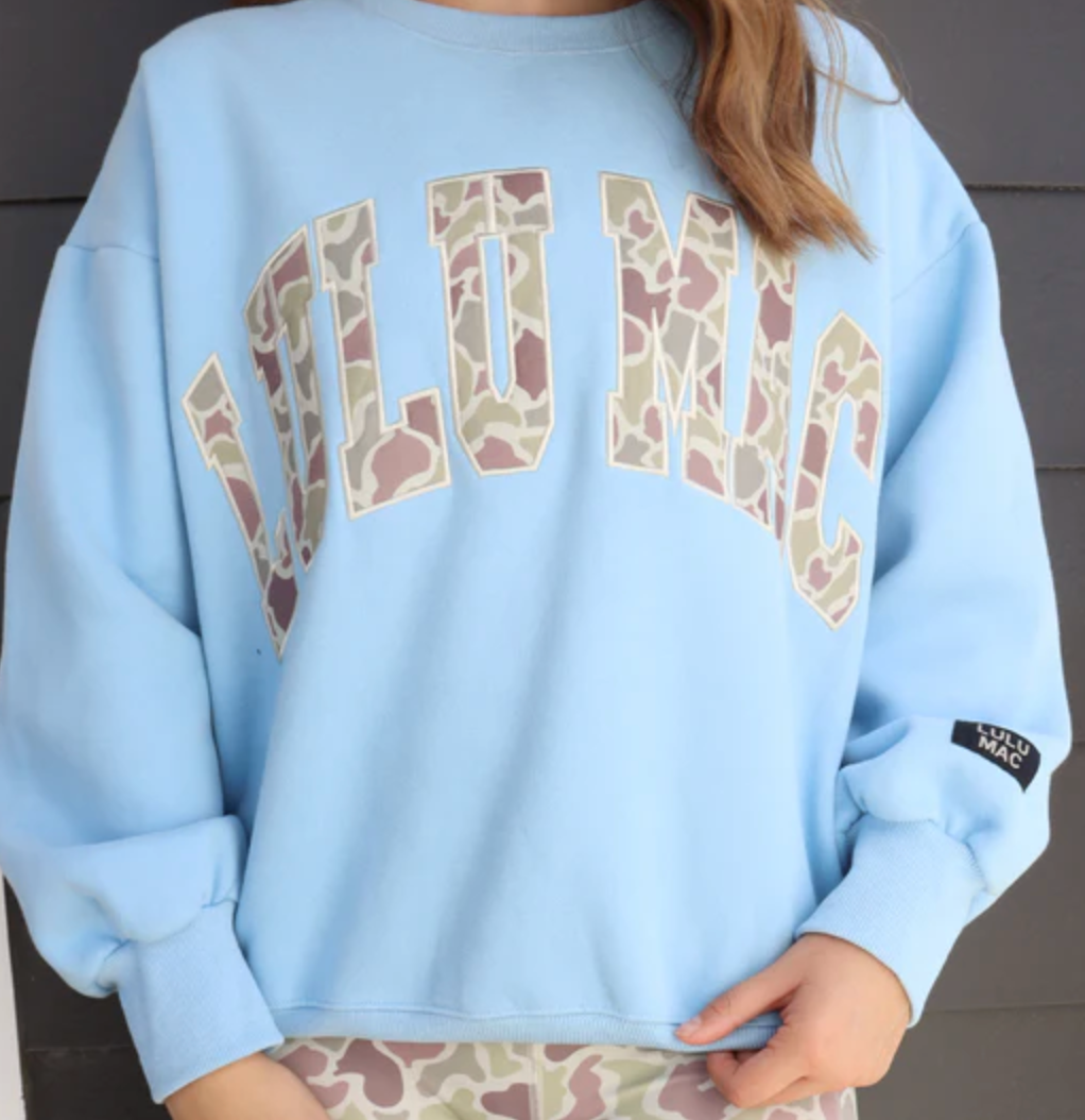 LuLu Mac Sweatshirt | Light Blue/Camo
