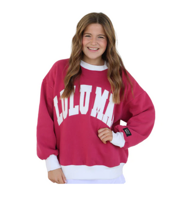 LuLu Mac Sweatshirt | Color Block | Plum/White