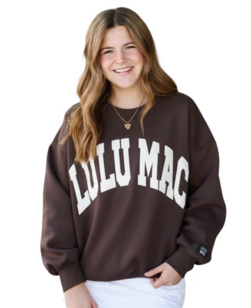 LuLu Mac Sweatshirt | Brown/White Puff