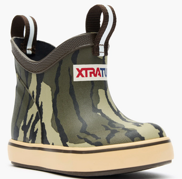 Kids' Mossy Oak® Bottomland Ankle Deck Boot #XKABMOB