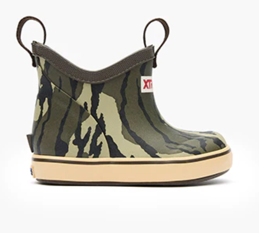 Kids' Mossy Oak® Bottomland Ankle Deck Boot #XKABMOB