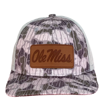 Ole Miss Script Leather Patch 6P