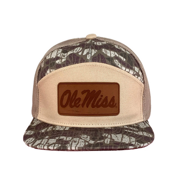 Ole Miss Script Leather Patch 7P