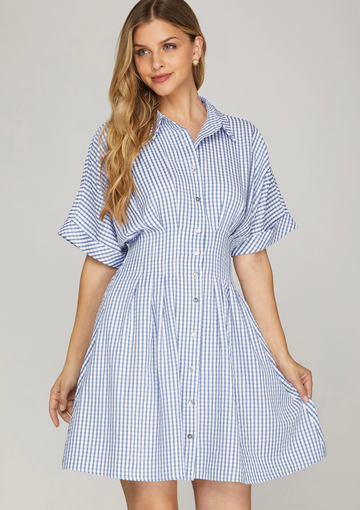 Elegant Gingham Dress