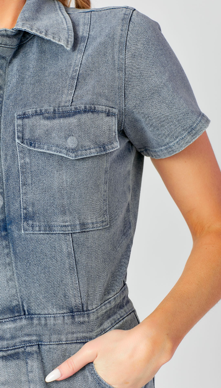 The Fun Denim Romper