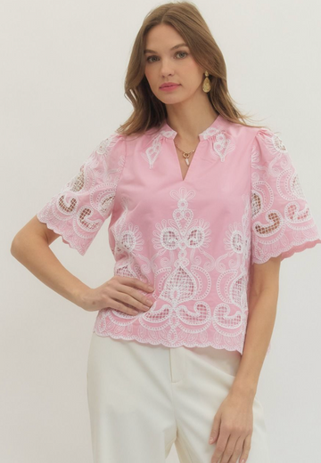 Darlin Embroidered Top