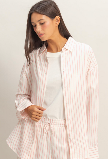 Striped Button-Up Shirt