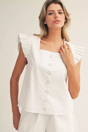 Scalloped Edge Ruffle top