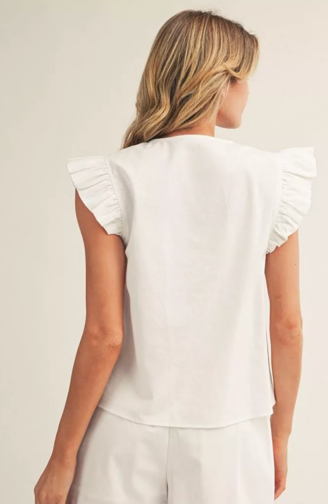 Scalloped Edge Ruffle top