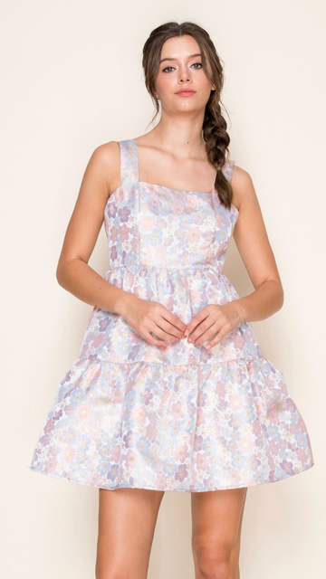 Delicate Floral Tiered Dress
