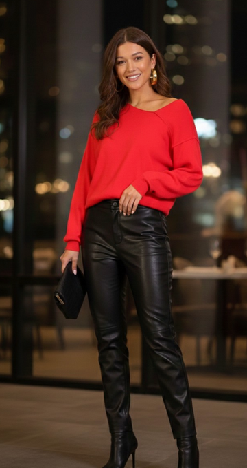 Asymmetric Soft Knit Sweater