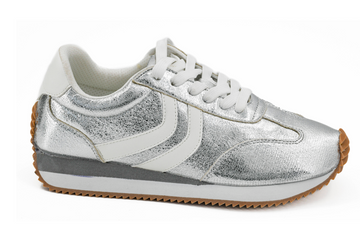 Corky's | Kickoff | Silver Crinkle Metallic Sneaker