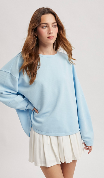 Textured Tiered Knit Top