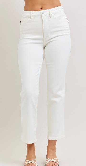 High Rise Tummy Control Ankle Straight
