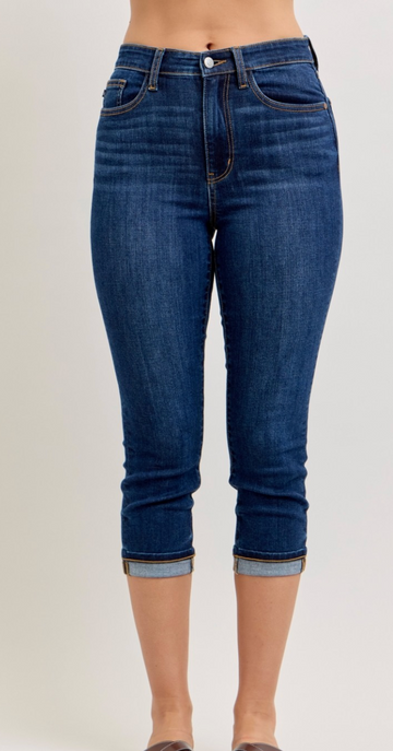 High Waisted Capri W/ Single Cuff