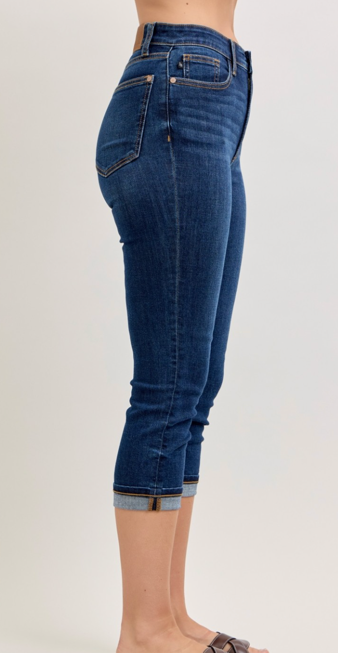 High Waisted Capri W/ Single Cuff