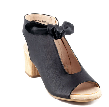 Kimora Black Heeled Sandals